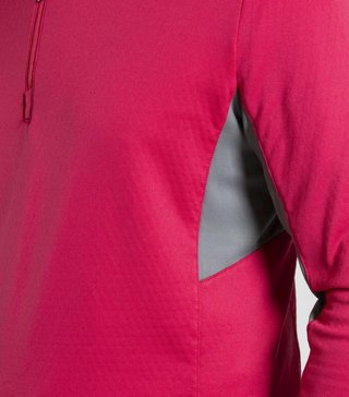 KJUS Hydraulic Midlayer Half-Zip heren sweatshirt, rhubarb/pewter