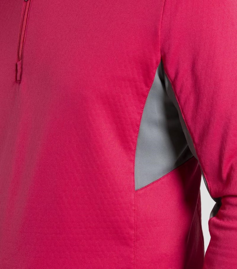 KJUS Hydraulic Midlayer Half-Zip heren sweatshirt, rhubarb/pewter