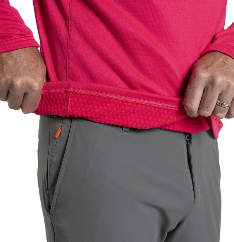 KJUS Hydraulic Midlayer Half-Zip heren sweatshirt, rhubarb/pewter