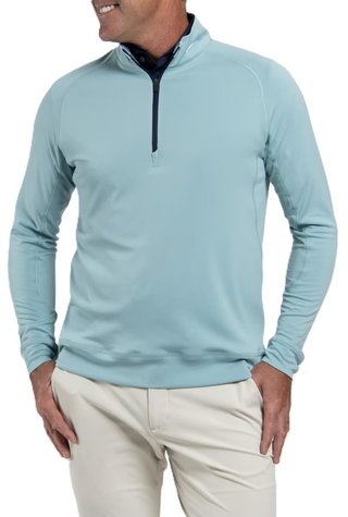 KJUS Keano Half-Zip heren sweater, riverbank/atlanta blue