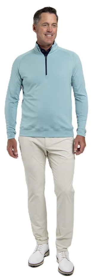 KJUS Keano Half-Zip heren sweater, riverbank/atlanta blue