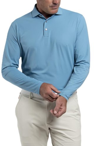 KJUS Cool Point Longsleeve heren polo, atlas blue