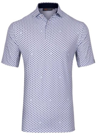 KJUS Golfer heren polo, wit/atlanta blue