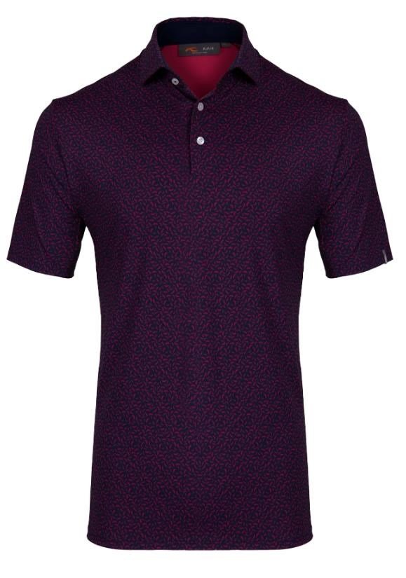 KJUS Golfer heren polo, rhubarb/atlanta blue