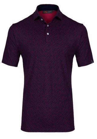 KJUS Golfer heren polo, rhubarb/atlanta blue