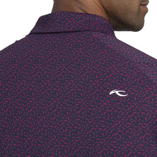 KJUS Golfer heren polo, rhubarb/atlanta blue
