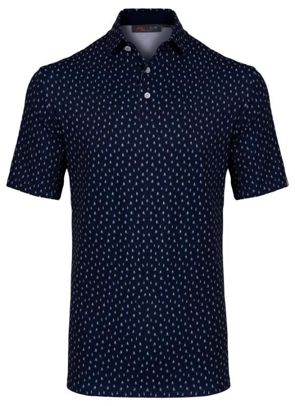 KJUS Golfer heren polo, atlanta blue/white