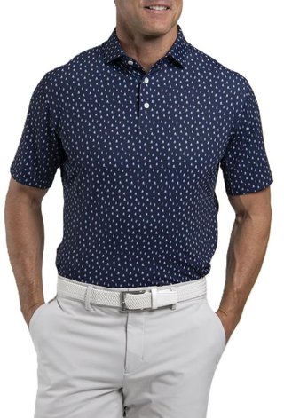 KJUS Golfer heren polo, atlanta blue/white
