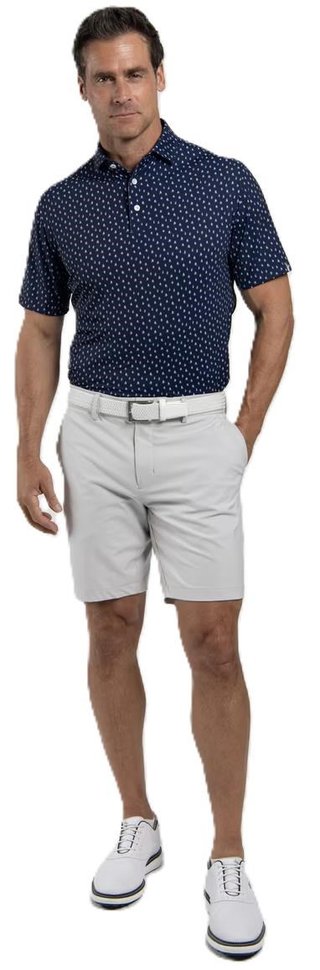KJUS Golfer heren polo, atlanta blue/white