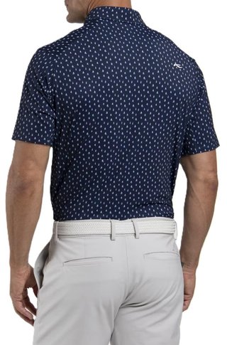 KJUS Golfer heren polo, atlanta blue/white