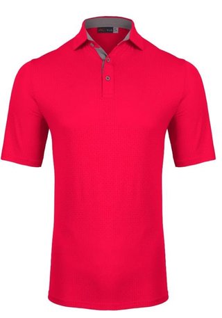 KJUS Savin Structure heren polo, rhubarb
