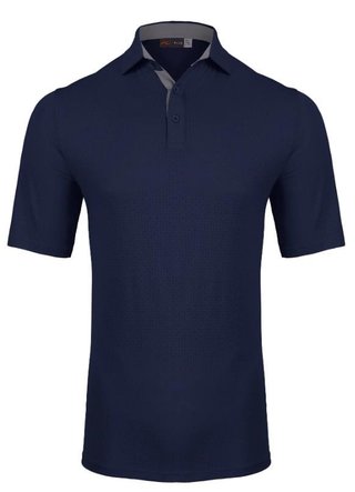 KJUS Savin Structure heren polo, atlanta blue
