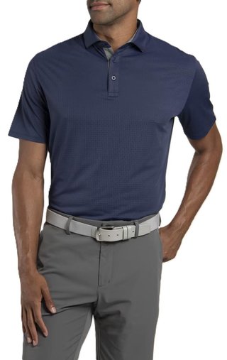 KJUS Savin Structure heren polo, atlanta blue