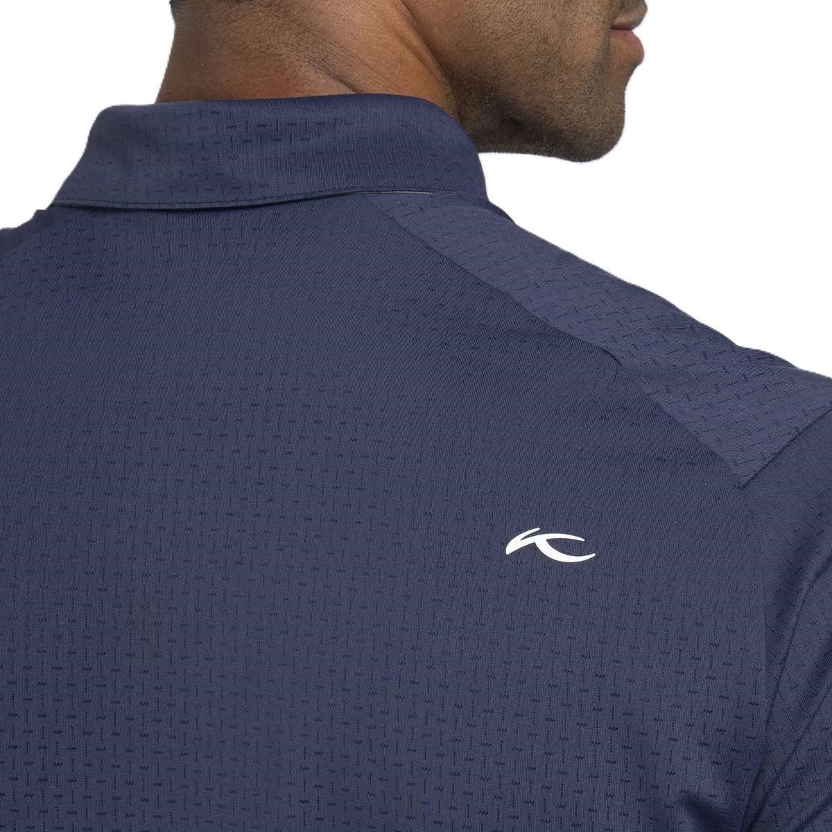KJUS Savin Structure heren polo, atlanta blue