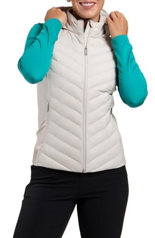 KJUS Sundance Hooded dames vest, oyster