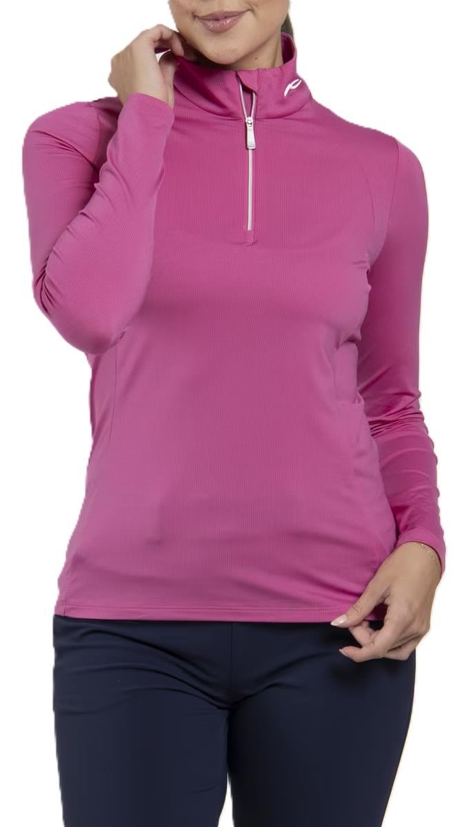 KJUS Collagen Midlayer Half-Zip dames sweatshirt, peony