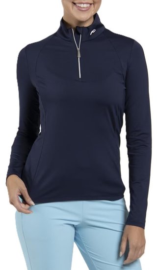 KJUS Collagen Midlayer Half-Zip dames sweatshirt, atlanta blue