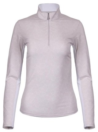 KJUS Sunshine Printed Half-Zip dames sweatshirt, oyster/white