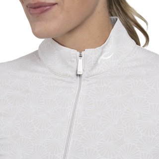 KJUS Sunshine Printed Half-Zip dames sweatshirt, oyster/white