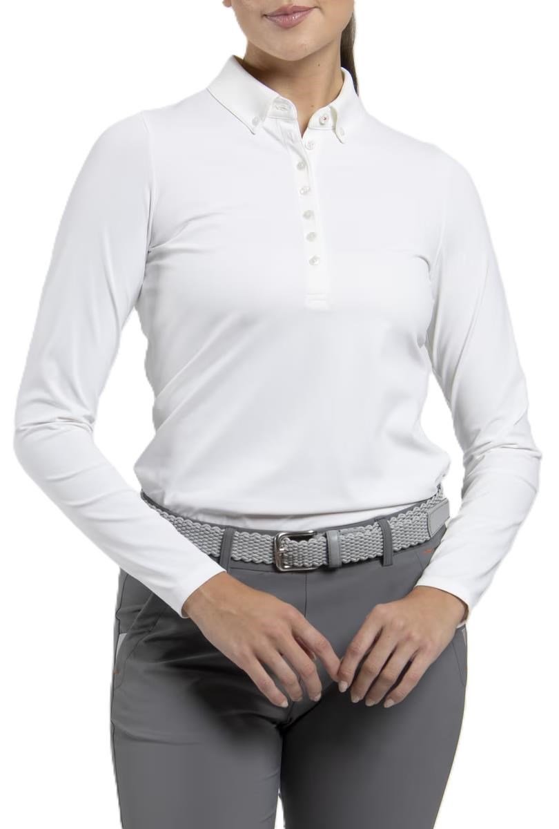 KJUS Catalina Cool longsleeve dames polo, wit