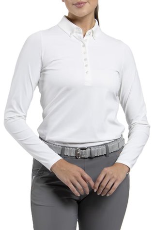 KJUS Catalina Cool longsleeve dames polo, wit