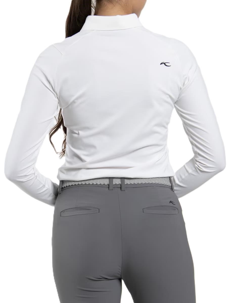 KJUS Catalina Cool longsleeve dames polo, wit