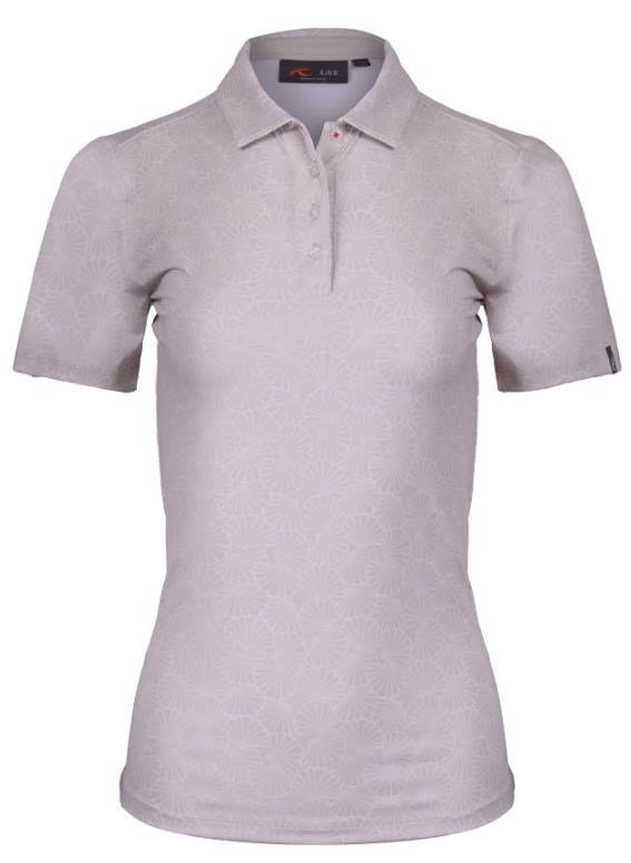 KJUS Enya Printed dames polo, oyster/white