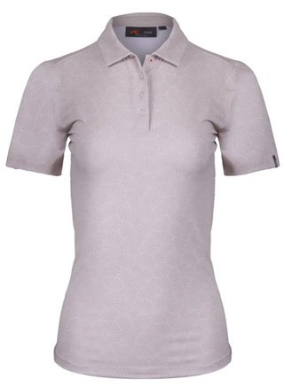 KJUS Enya Printed dames polo, oyster/white