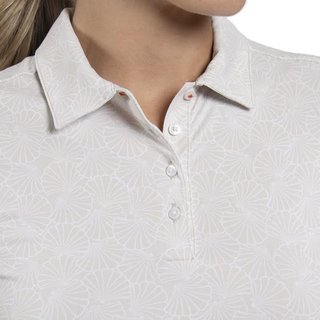 KJUS Enya Printed dames polo, oyster/white