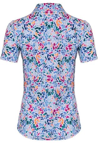 KJUS Enya Printed dames polo, white/poolside
