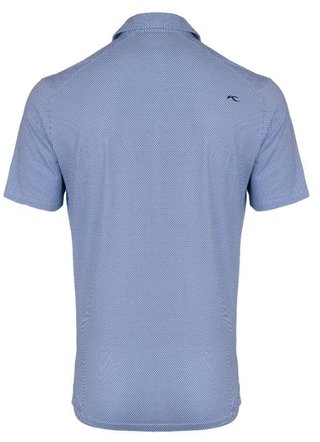KJUS Hollow Pima Print heren polo, white/catamaran