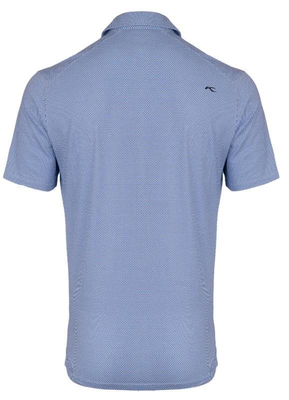 KJUS Hollow Pima Print heren polo, white/catamaran