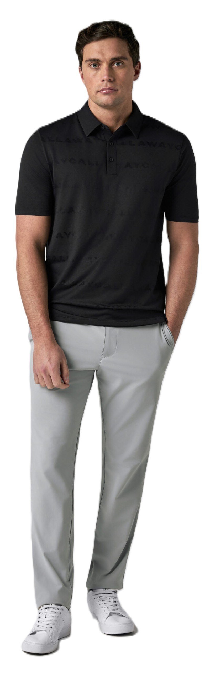 Callaway Mid Century Jacquard heren polo, antraciet