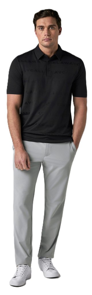 Callaway Mid Century Jacquard heren polo, antraciet