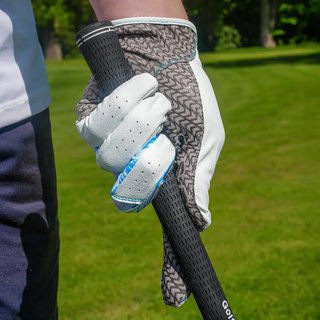 Mizuno Double Grip heren golfhandschoen, wit