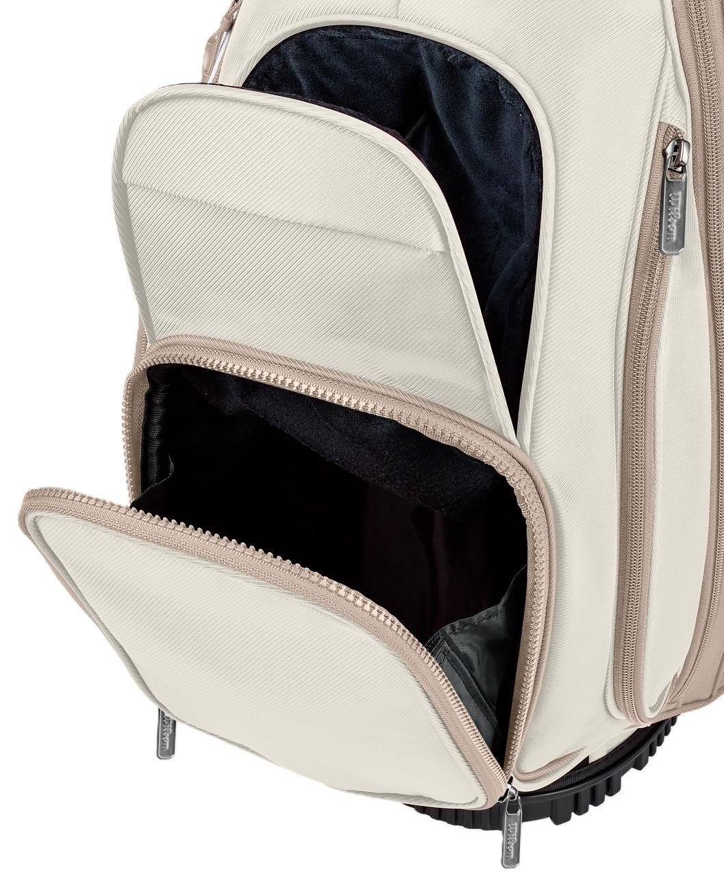 Wilson Aurora dames stand bag, wit/beige