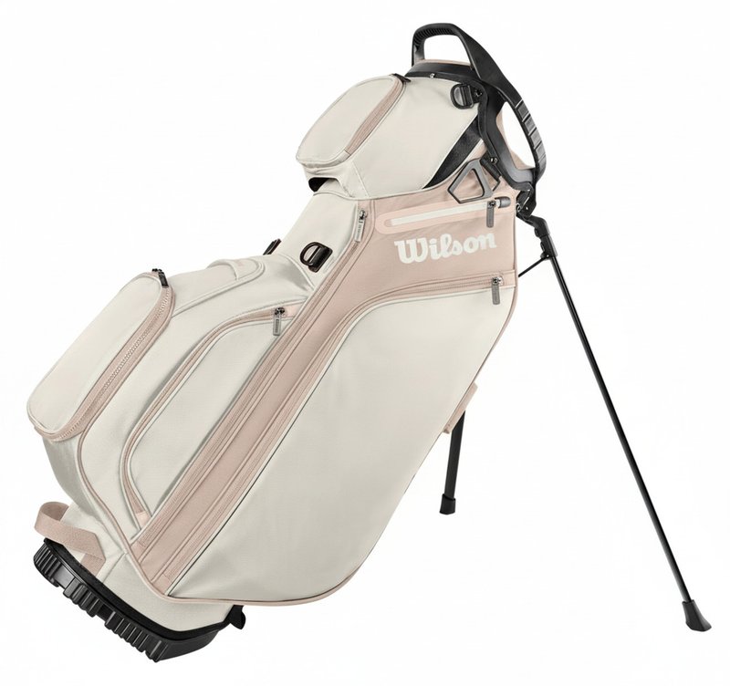 Wilson Aurora dames stand bag, wit/beige