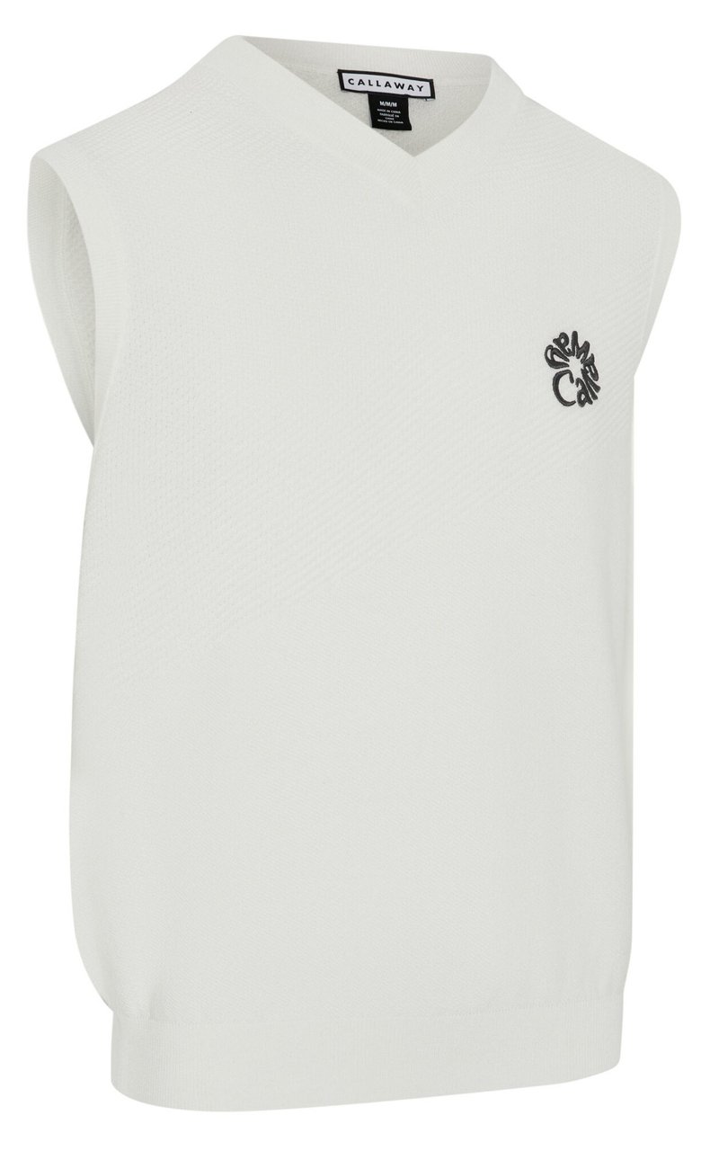 Callaway Mid Century heren vest, bright white