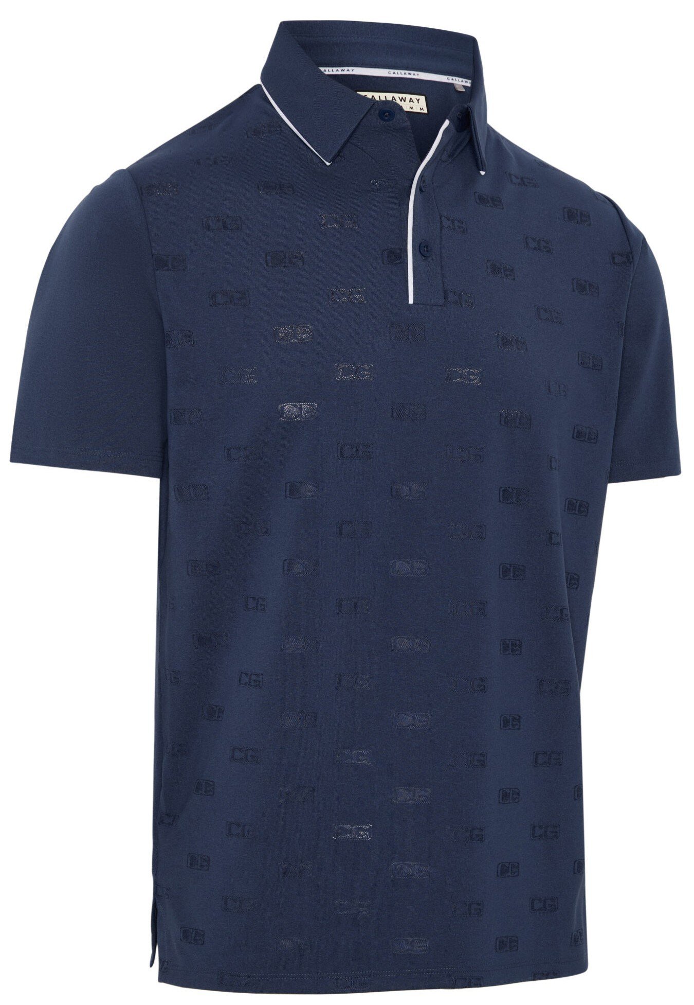 Callaway Mid Century Jacquard heren polo, medieval blue