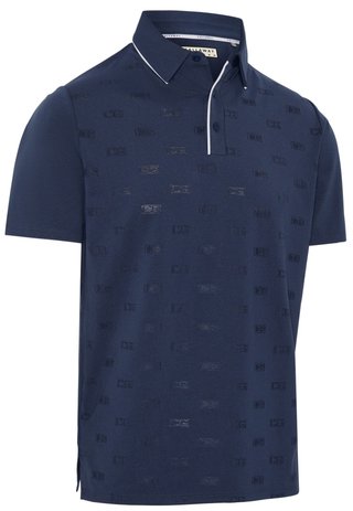 Callaway Mid Century Jacquard heren polo, medieval blue