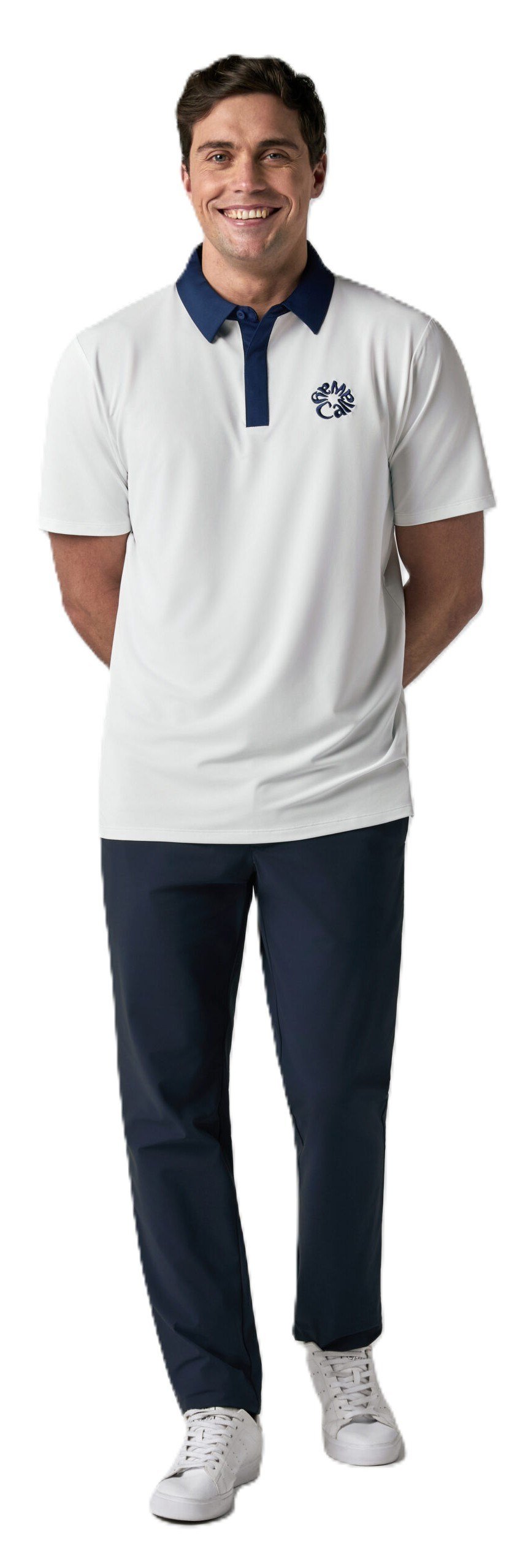 Callaway Mid Century heren polo, bright white