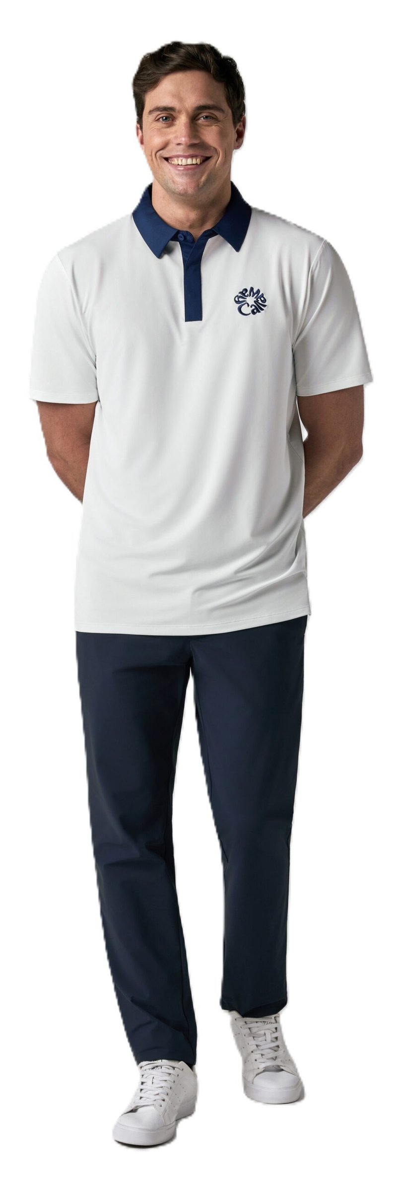 Callaway Mid Century heren polo, bright white