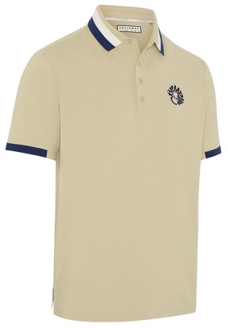 Callaway Mid Century Striped Rib Collar heren polo, fields of rye
