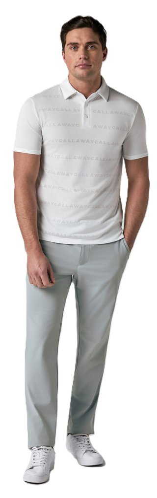 Callaway Mid Century Jacquard heren polo, bright white