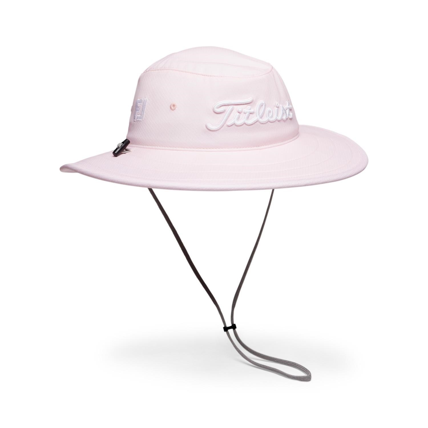 Titleist Tour Aussie heren bucket hat, lichtroze/wit