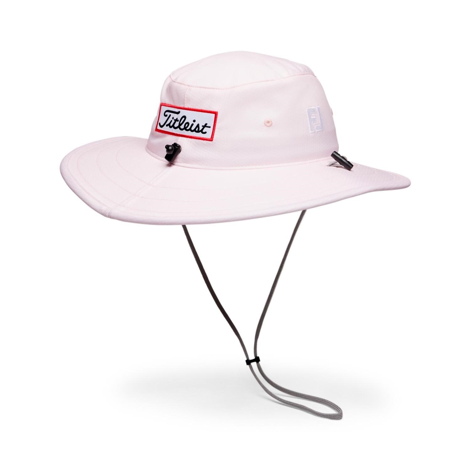 Titleist Tour Aussie heren bucket hat, lichtroze/wit