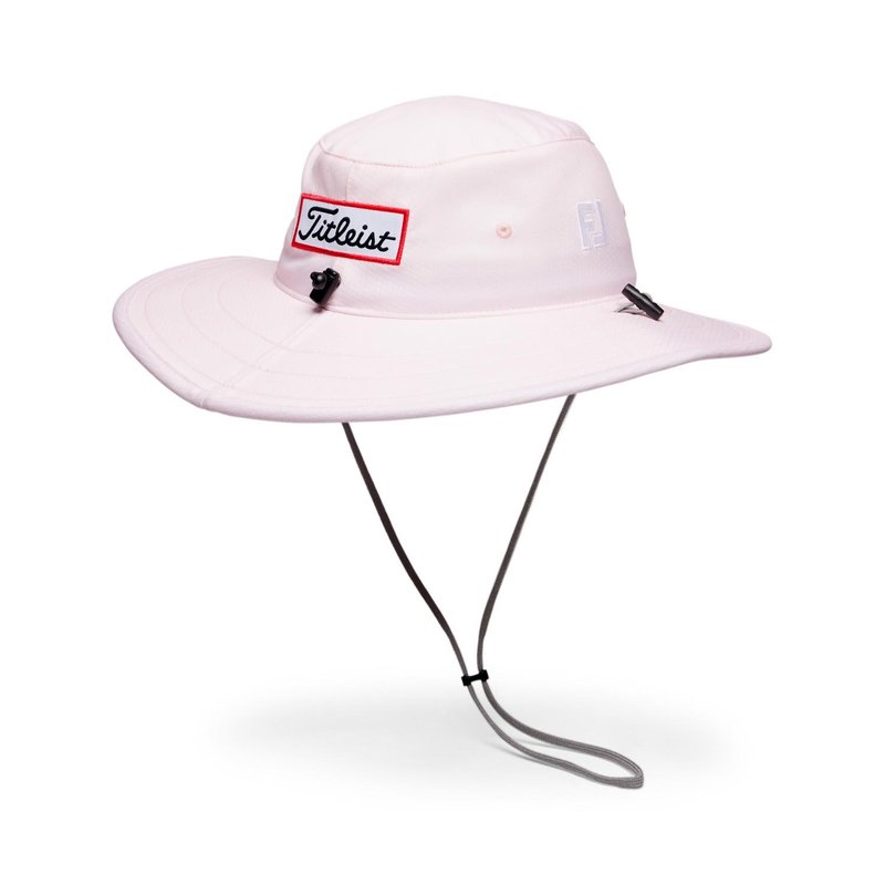 Titleist Tour Aussie heren bucket hat, lichtroze/wit
