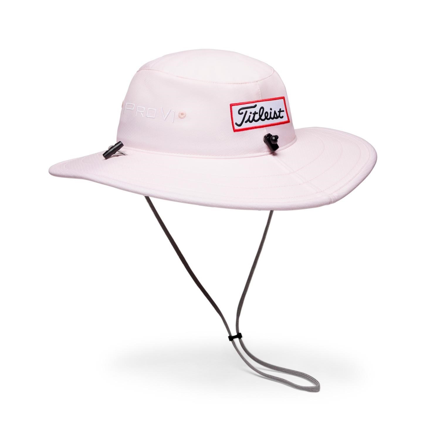 Titleist Tour Aussie heren bucket hat, lichtroze/wit