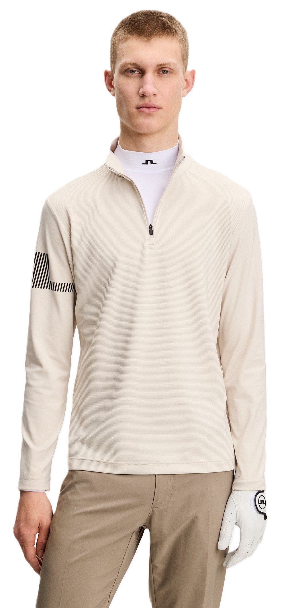J.Lindeberg Heath Strike Mid Layer heren sweatshirt, moonbeam