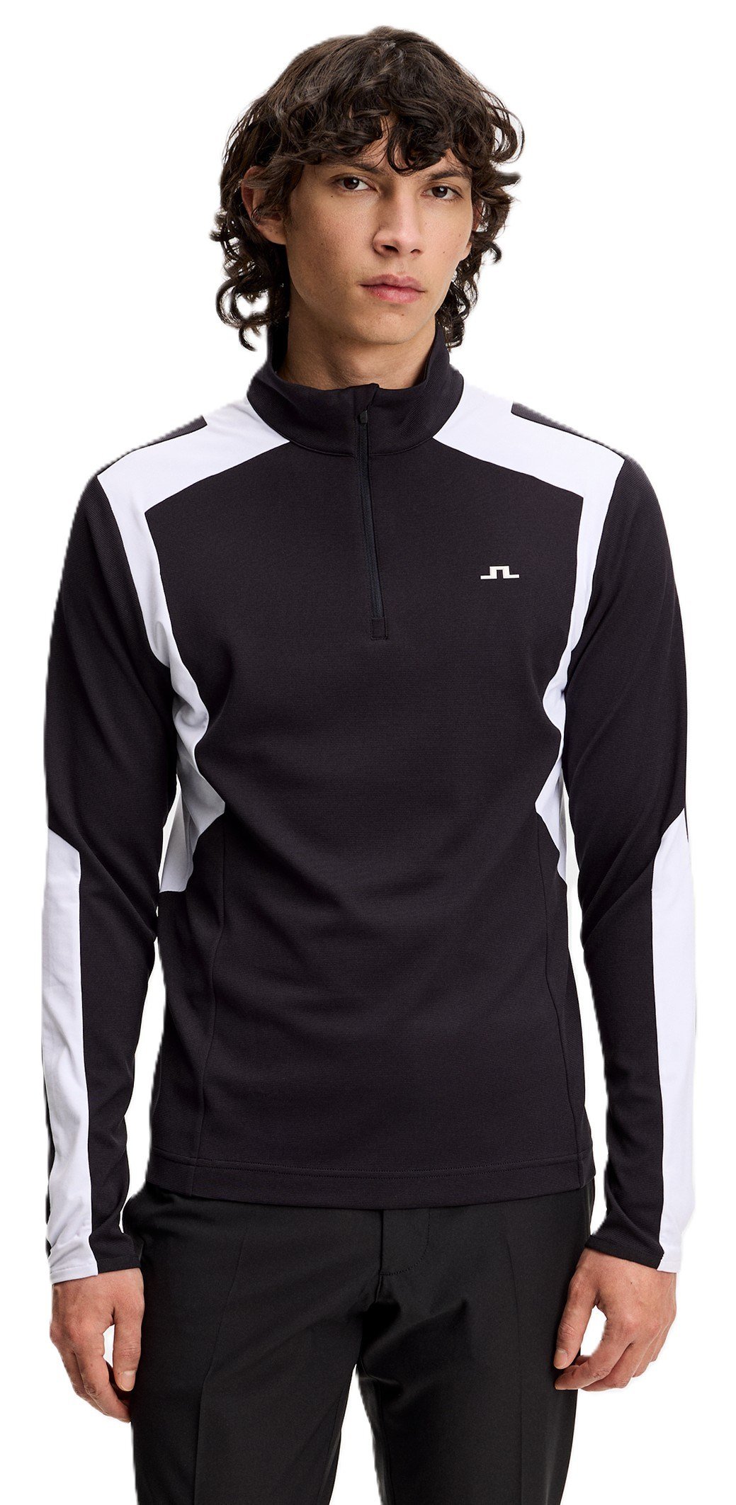 J.Lindeberg Lukas Quarter Zip heren sweatshirt, zwart